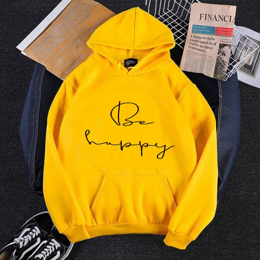 YELLOW BE HAPPY HOODIE