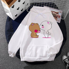 WHITE BLESSED TEDDY HOODIE