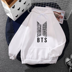 WHITE BTS HOODIE