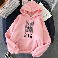 PINK BTS HOODIE