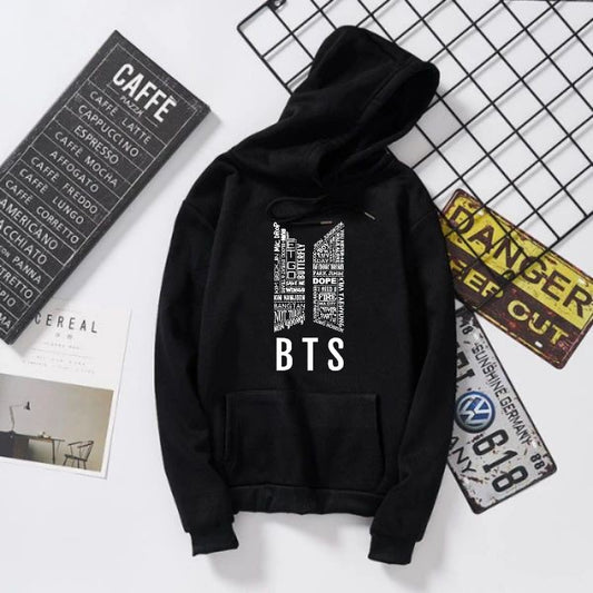 BLACK BTS HOODIE