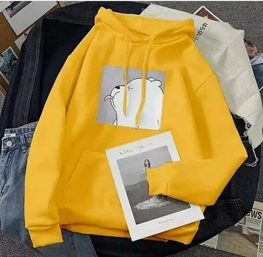 YELLOW BOOKS BEAR HOODIE