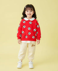 Red Pandas Printed Kids Track Suit