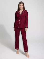 SILK NIGHT SUIT – MAROON (KO-SN-0316)