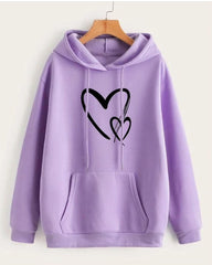 LILAC TWO HEARTS HOODIE