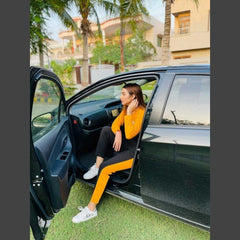 New Yellow Panel Full Sleeves Track Suit (KO-TS-0038)