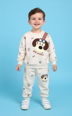 Off White Dog Bill Animal Printed Kids Track Suit