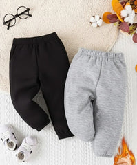 Kids Jogger Pants – Pack of 2 (Grey/Black)