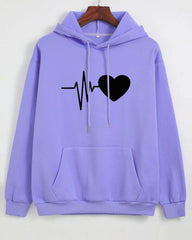 LILAC HEART BEAT HOODIE