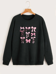 Bows Sweatshirt - BLACK