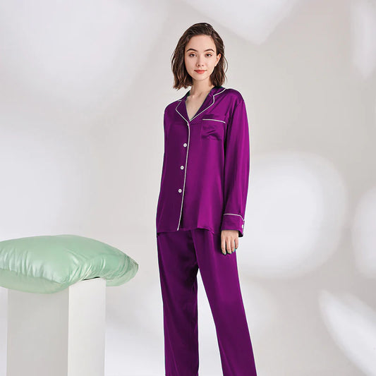 SILK NIGHT SUIT – PURPLE (KO-SN-0277)