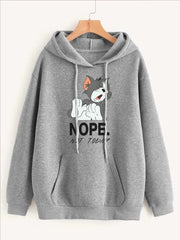 GREY NOPE NOT TODAY HOODIE