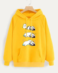YELLOW LAZY BEARS HOODIE