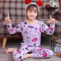 Purple I’m Lovly Barbie Print Full Sleeves Night Suit for Kids (KO-KNS-433)