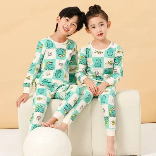 Off White Crocodile Printed Suit for Kids (KO-KNS-006)