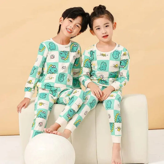 Off White Crocodile Printed Suit for Kids (KO-KNS-472)