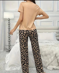 Brown You are Beautiful Butterfly Printed Night Suit