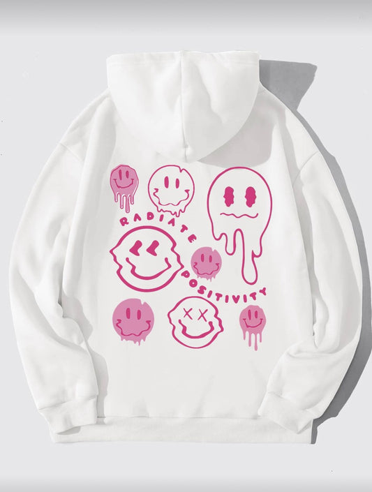 WHITE EMOJIS HOODIE