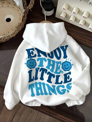 WHITE ENJOY THE LITTLE THING HOODIE