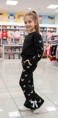 Black All Over Butterfly with Butterfly Printed pajama