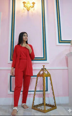 Elegant Red 3 pcs Lounge Set – Comfort Meets Style