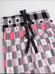 Pack of 3 Checkered Hearts Printed Plazzo