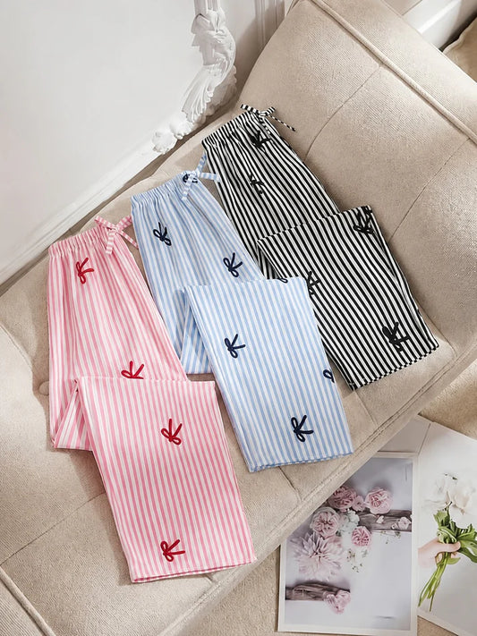 Bow Bloom Pajama Trousers - Pack of 3