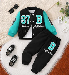 Green 87 Varsity Track suit
