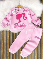 Pink Barbie Kids Track Suit