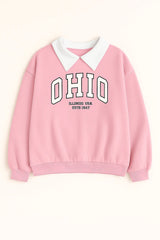 Ohio Pink Collar Oversized Sweatshirt