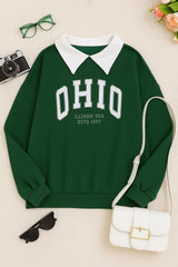 Ohio Green Collar Oversized Sweatshirt