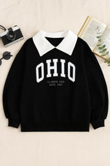 Ohio Black Collar Oversized Sweatshirt