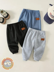 Kids Winter Cuff Trousers - Pack of 3 (Blue, Black & Grey)