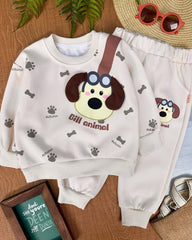 Off White Dog Bill Animal Printed Kids Track Suit
