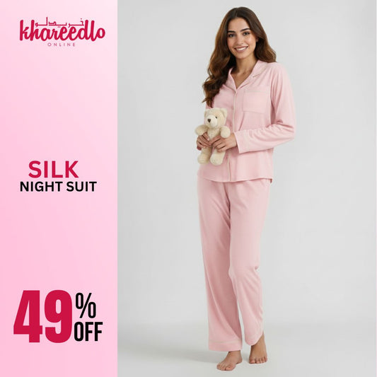 SILK NIGHT SUIT – PINK (KO-SN-0293)