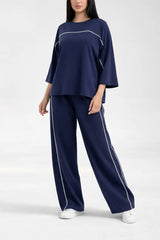 Navy Stripe Lounge Wear Set