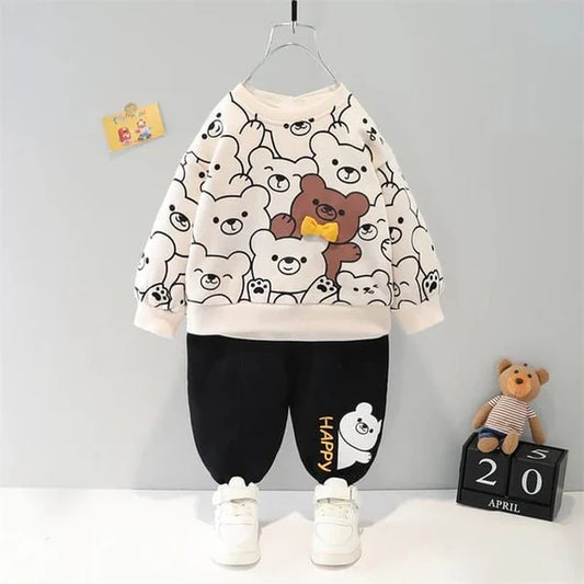 Off White Bear Printed Kids Track Suit