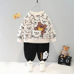 Off White Bear Printed Kids Track Suit