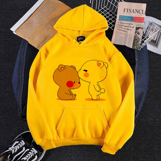 YELLOW BLESSED TEDDY HOODIE 