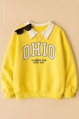 Ohio Yellow Collar Oversized Sweatshirt