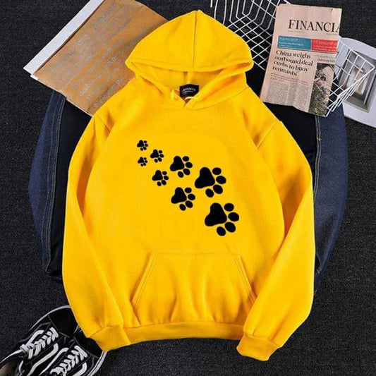 YELLOW FOOT PRINT HOODIE