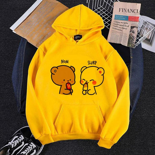 YELLOW TEDDY WITH ICE-CREAM HOODIE