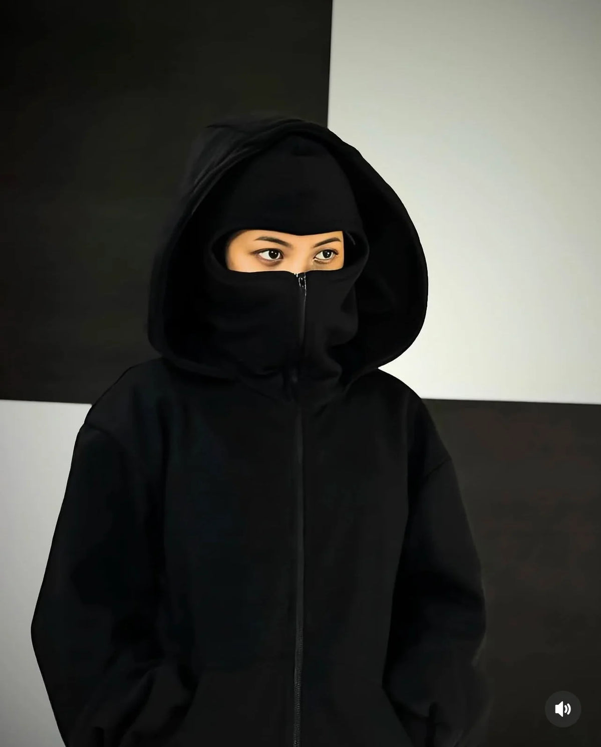 Balaclava Ninja Zipper Hoodie (W)