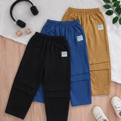 Pack of Three Multi Colour Kids Trouser (Blue,Brown,Black)