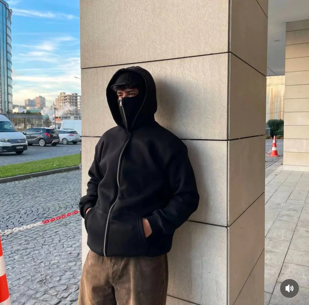 Balaclava Ninja Zipper Hoodie