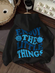 BLACK ENJOY THE LITTLE THING HOODIE