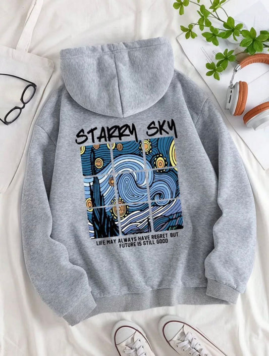 GREY STARRY SKY HOODIE