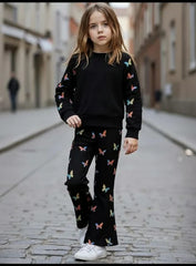 Black All Over Butterfly with Butterfly Printed pajama
