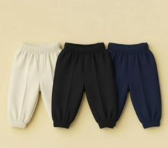 Kids Jogger Pants – Pack of 3 (Cream/Black/Navy)