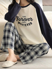 Off White Cool Forever Lucky Whatever Print Full Sleeves Night Suit
